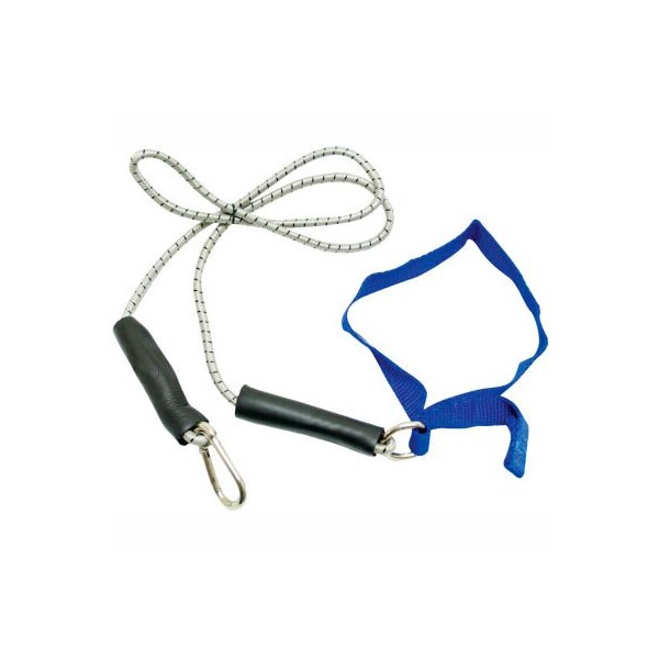Fabrication Enterprises CanDo Bungee Exercise Cord with Attachments, 4' Cord, Blue 1429834 - main